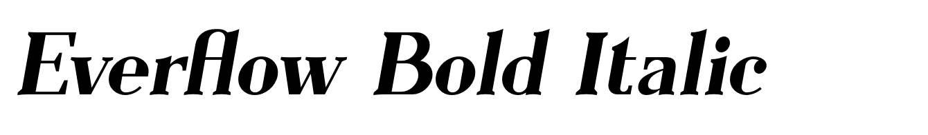 Everflow Bold Italic